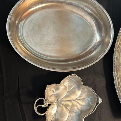 Large Lot of Silver Plated Dishes including a Butter Plate!