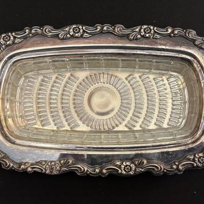 Large Lot of Silver Plated Dishes including a Butter Plate!