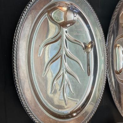 Large Lot of Silver Plated Dishes including a Butter Plate!