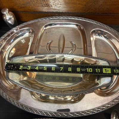 Large Lot of Silver Plated Dishes including a Butter Plate!