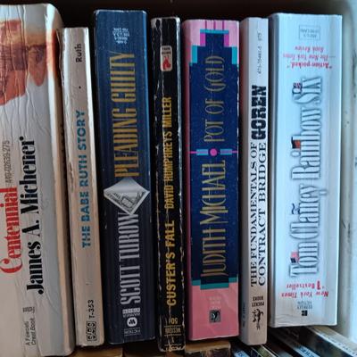 BOX OF SOFTBACK BOOKS AND WESTERN MAGAZINES