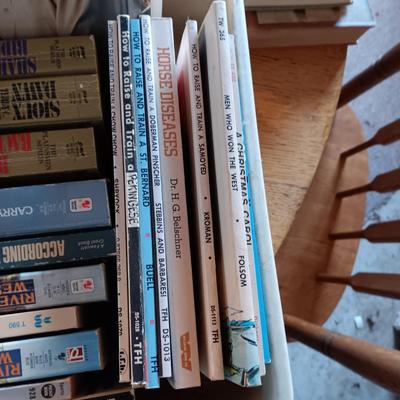 BOX OF SOFTBACK BOOKS AND WESTERN MAGAZINES