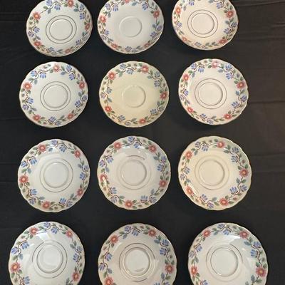 Grosvenor China Made in England Tea Cups & Plates