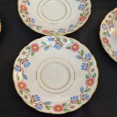 Grosvenor China Made in England Tea Cups & Plates