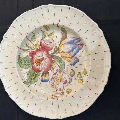 Lot of Floral Plates by Various Makers