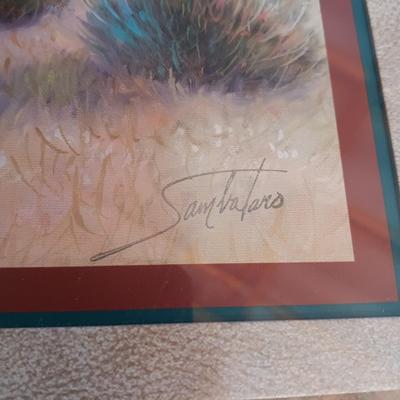 SIGNED NATIVE AMERICAN THEMED PRINT