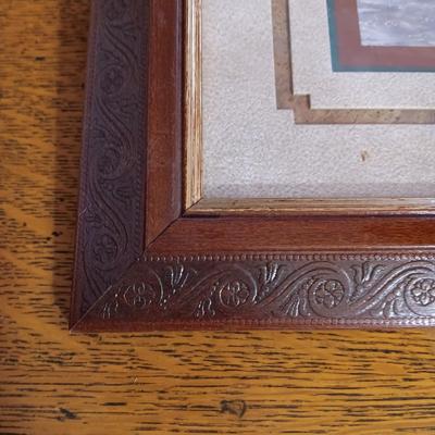 SIGNED NATIVE AMERICAN THEMED PRINT
