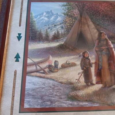 SIGNED NATIVE AMERICAN THEMED PRINT