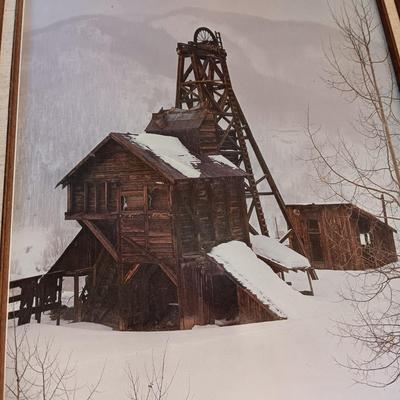 PENCIL SKETCH "THE ROPER" BY COON, ROAD RUNNER LIKE DRIFTWOOD AND A PICTURE OF A MINE