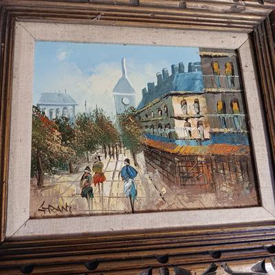 SIGNED PICTURE BY JOHN L MENDOZA, SIGNED OIL ON CANVAS AND AN ANTIQUE PICTURE OF A GIRL