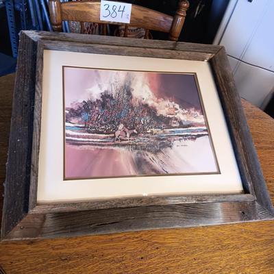 SIGNED PICTURE BY JOHN L MENDOZA, SIGNED OIL ON CANVAS AND AN ANTIQUE PICTURE OF A GIRL