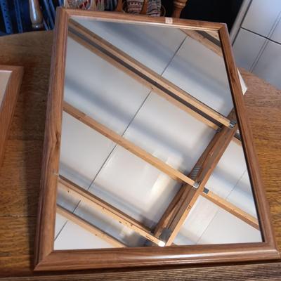 WALL MIRROR, PHOTO OF A SPACE SHUTTLE AND A TALL NARROW CORK BOARD