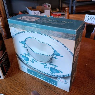 CHIP AND DIP TRAY, BUN WARMER, PITCHER, ULU KNIFE AND TIN COASTERS