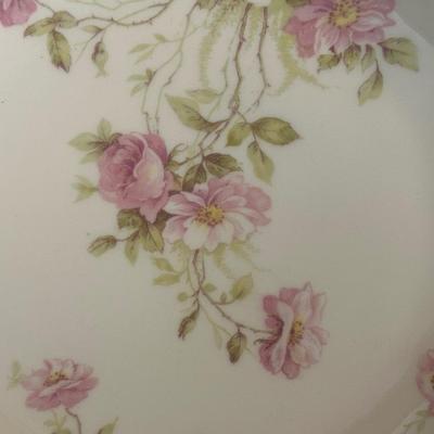 Lot of Rose Patterned China by Various Makers