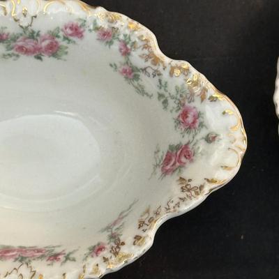 Lot of Rose Patterned China by Various Makers
