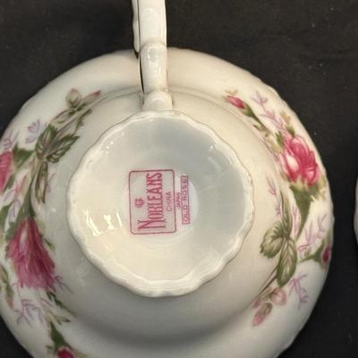 Lot of Rose Patterned China by Various Makers