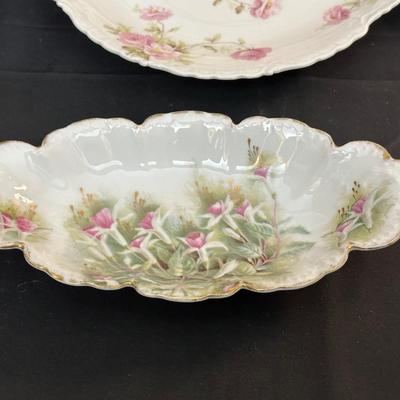Lot of Rose Patterned China by Various Makers
