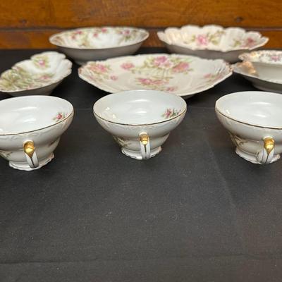 Lot of Rose Patterned China by Various Makers