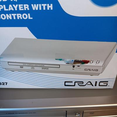 SYLVANIA COMBO VHS/DVD PLAYER AND LIKE NEW DVD PLAYER