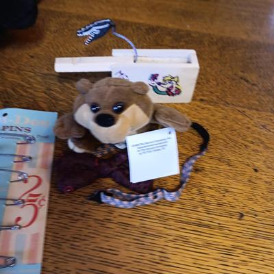 PLUSH ANIMALS DRESSED IN UNION PACIFIC CLOTHES