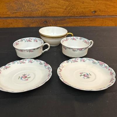 Haviland & Co / Limoges China Tea Cups and Plates