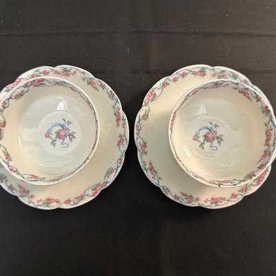 Haviland & Co / Limoges China Tea Cups and Plates