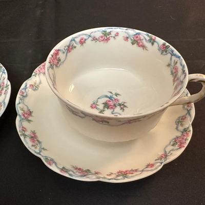 Haviland & Co / Limoges China Tea Cups and Plates