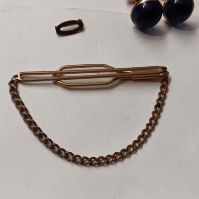 CUFFLINKS, TIE TACKS, TIE CLIPS AND POCKET WATCH STRAP