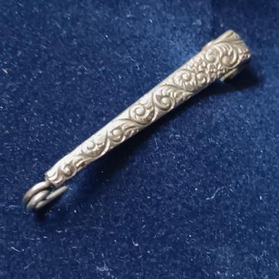 STERLING EARRINGS AND CHAIN, SILVER-TONE "MOTHER" PENDANT AND BROOCH