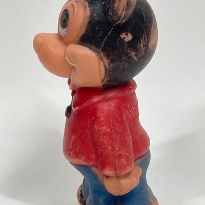 Vintage 60s Mickey Mouse Blow Mold Doll Toy Figure 5.75" Walt Disney Productions