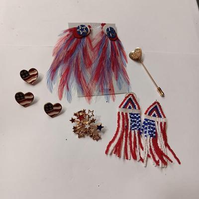 RED, WHITE AND BLUE PATRIOTIC JEWELRY