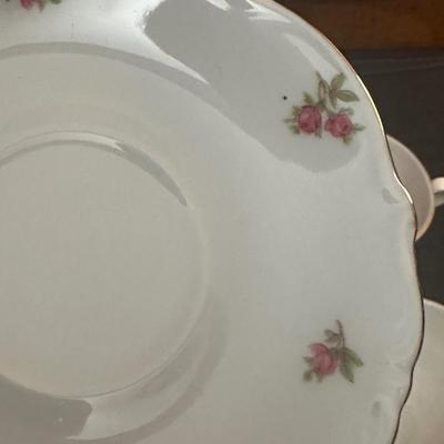 Bavaria Western Germany China Teacups & Plates, Creamer and Sugar Dish
