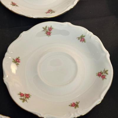 Bavaria Western Germany China Teacups & Plates, Creamer and Sugar Dish