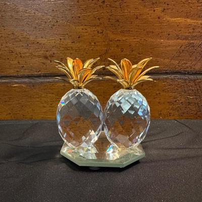 Two Swarovski Crystal Pineapples