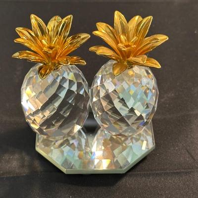 Two Swarovski Crystal Pineapples