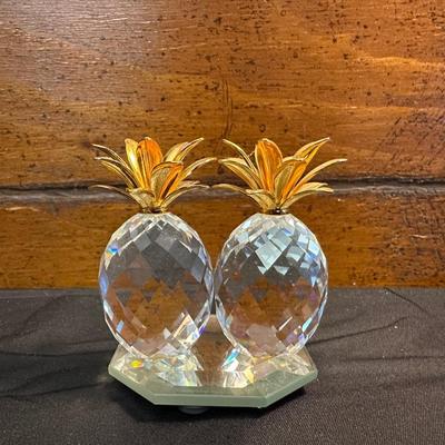 Two Swarovski Crystal Pineapples