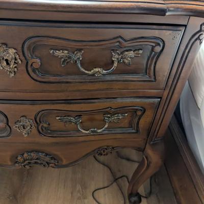 Solid Wood Hickory Chair 2 Drawer Side Table Choice B