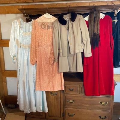 2 HAND MADE DRESSES & HAND MADE NIGHTGOWN AND MORE