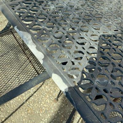 Cast Aluminum Patio Table with 6 Chairs