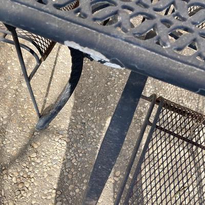 Cast Aluminum Patio Table with 6 Chairs