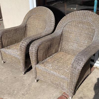 Wicker Outdoor Patio Rattan Armchairs