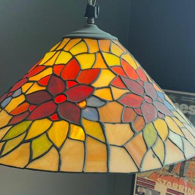 Victorian Tiffany Style Pendant Light Stained Glass Chandelier