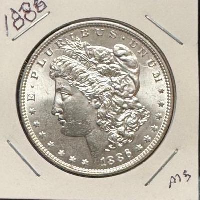 1886 Morgan Silver Dollar ( coin is in mint state)