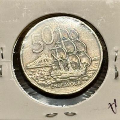 1964 New Zealand Half Dollar