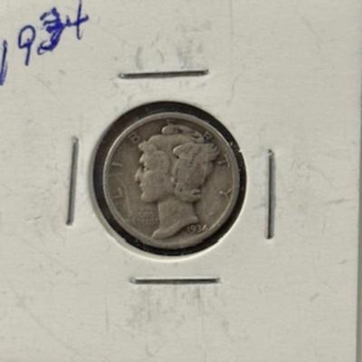 1934 Mercury Dime