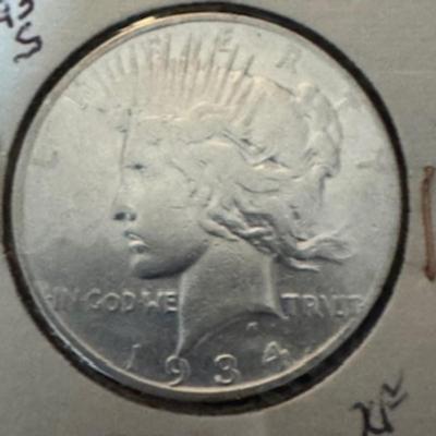 1934 S Peace Dollar