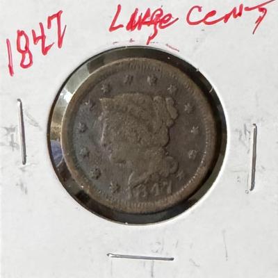 1847 Braided Hair Large Cent