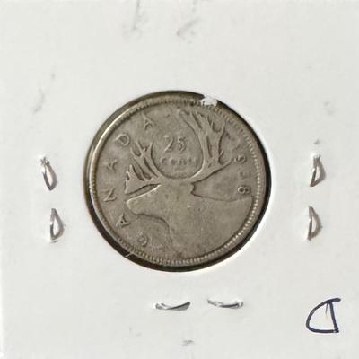 1938 Canadian 25 Cent Piece