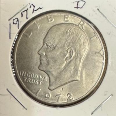 1972 D Eisenhower Dollar AU