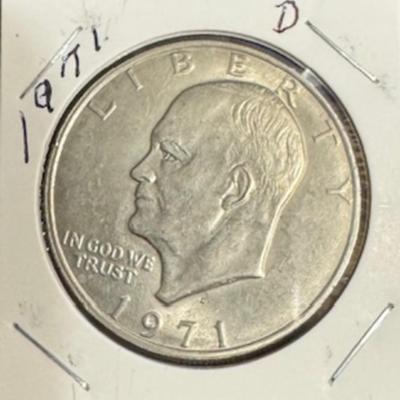 1971 D Eisenhower Dollar AU